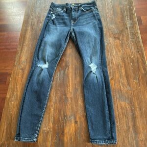 Distressed Blue Jeans